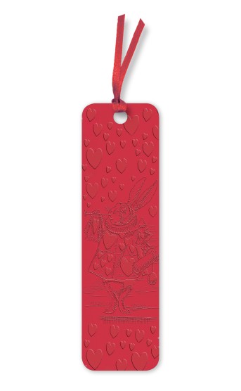 Alice's Adventures in Wonderland: White Rabbit Artisan Art Vegan Leather Bookmarks (pack of 10)